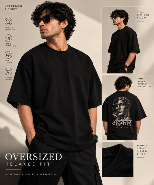 AHANKAAR — The Broken Self | Oversized T-Shirt | Back Print