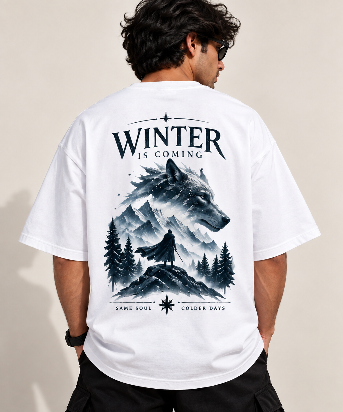 WINTER IS COMING — Same Soul, Colder Days | Oversized T-Shirt | Back Print